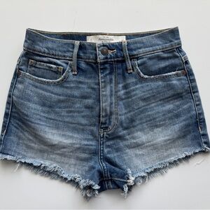 Abercrombie & Fitch High Rise Blue Jean Shorts